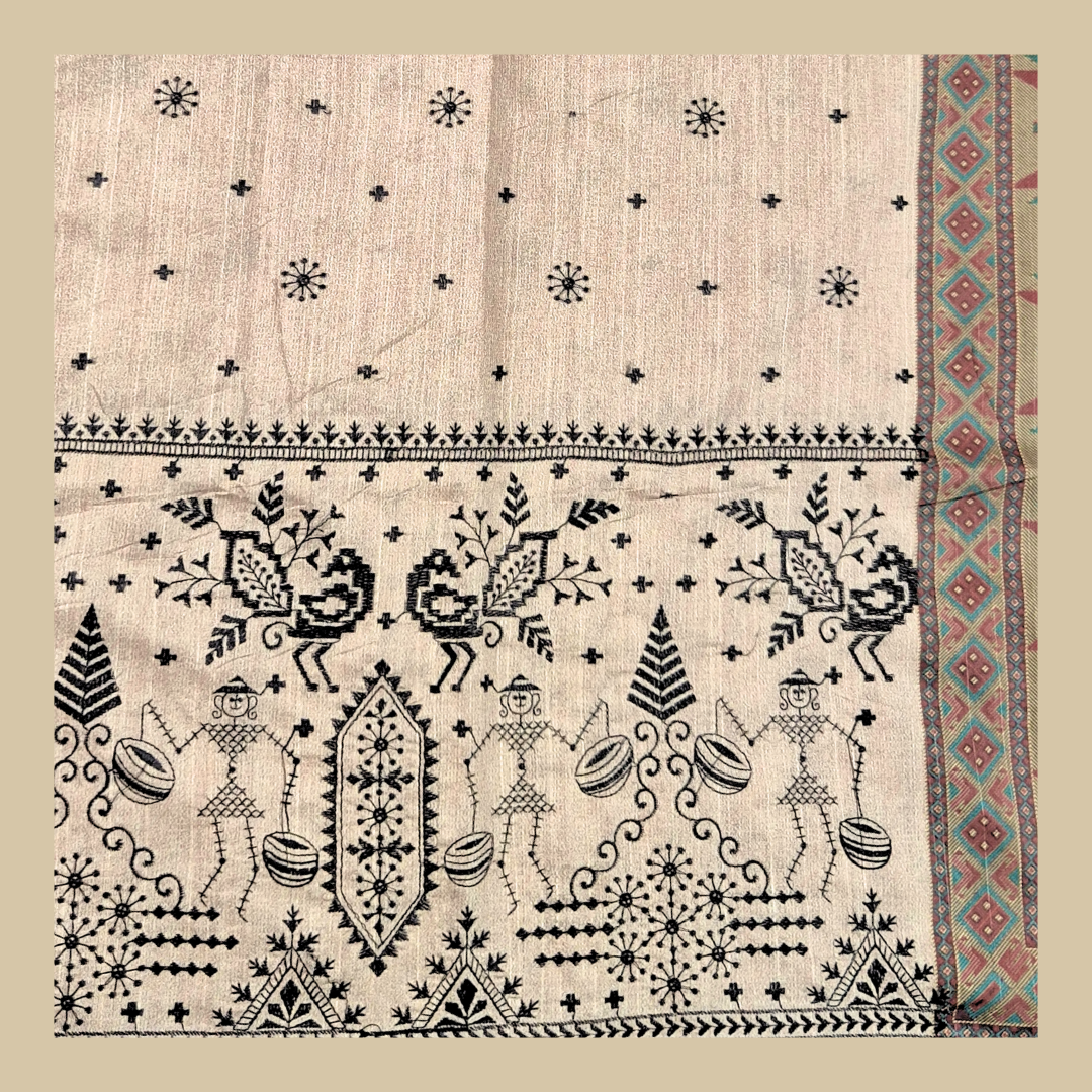 The Warli Weaves - D3 saree for Women | The Indian Ethnic Emporio