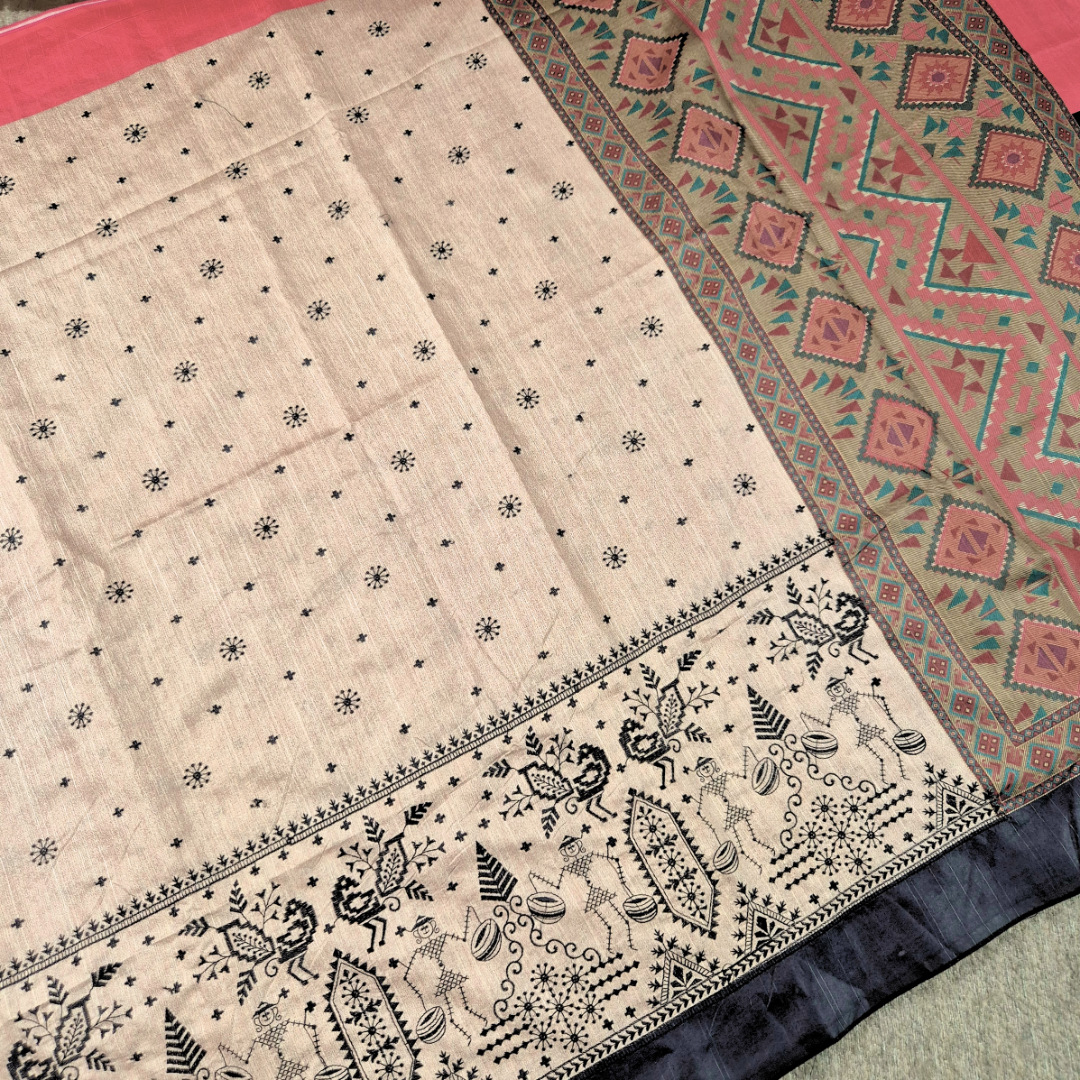 The Warli Weaves - D3 saree for Women | The Indian Ethnic Emporio