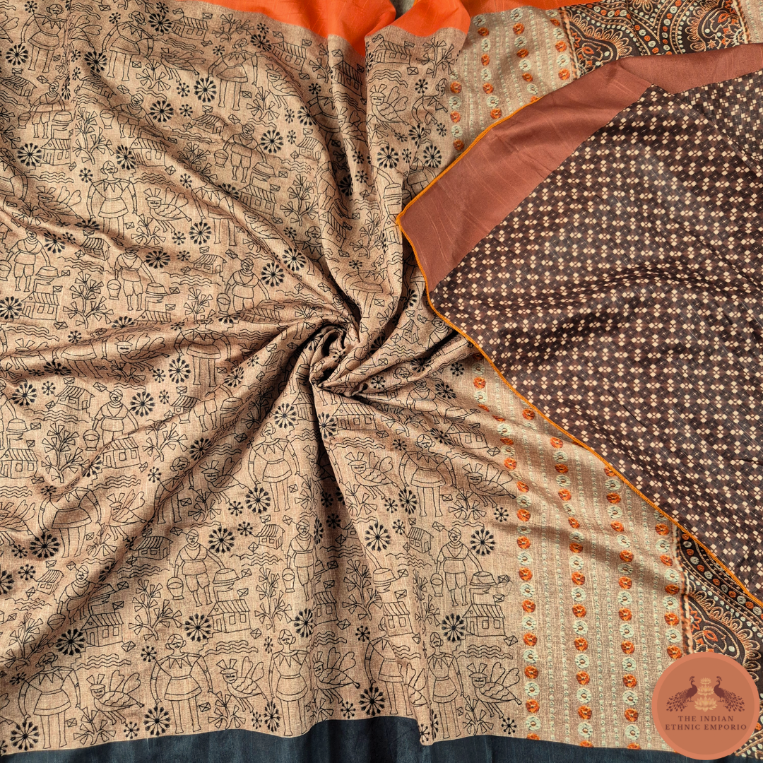 The Warli Weaves - D6 saree for Women | The Indian Ethnic Emporio
