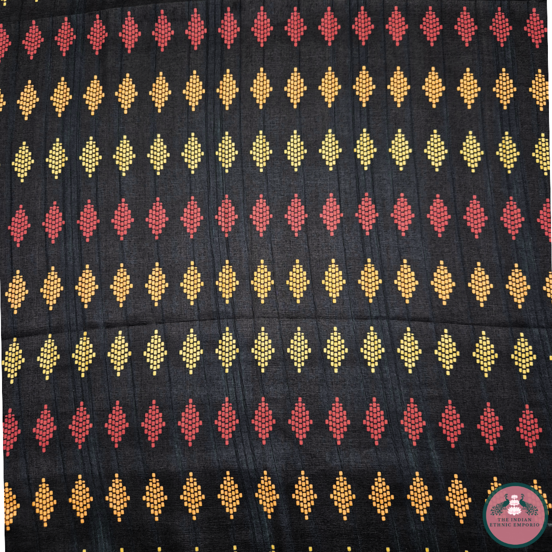 Satrangi Atrangi - Green & Red color Animal Horse Print Premium Gicha Silk Saree for Women
