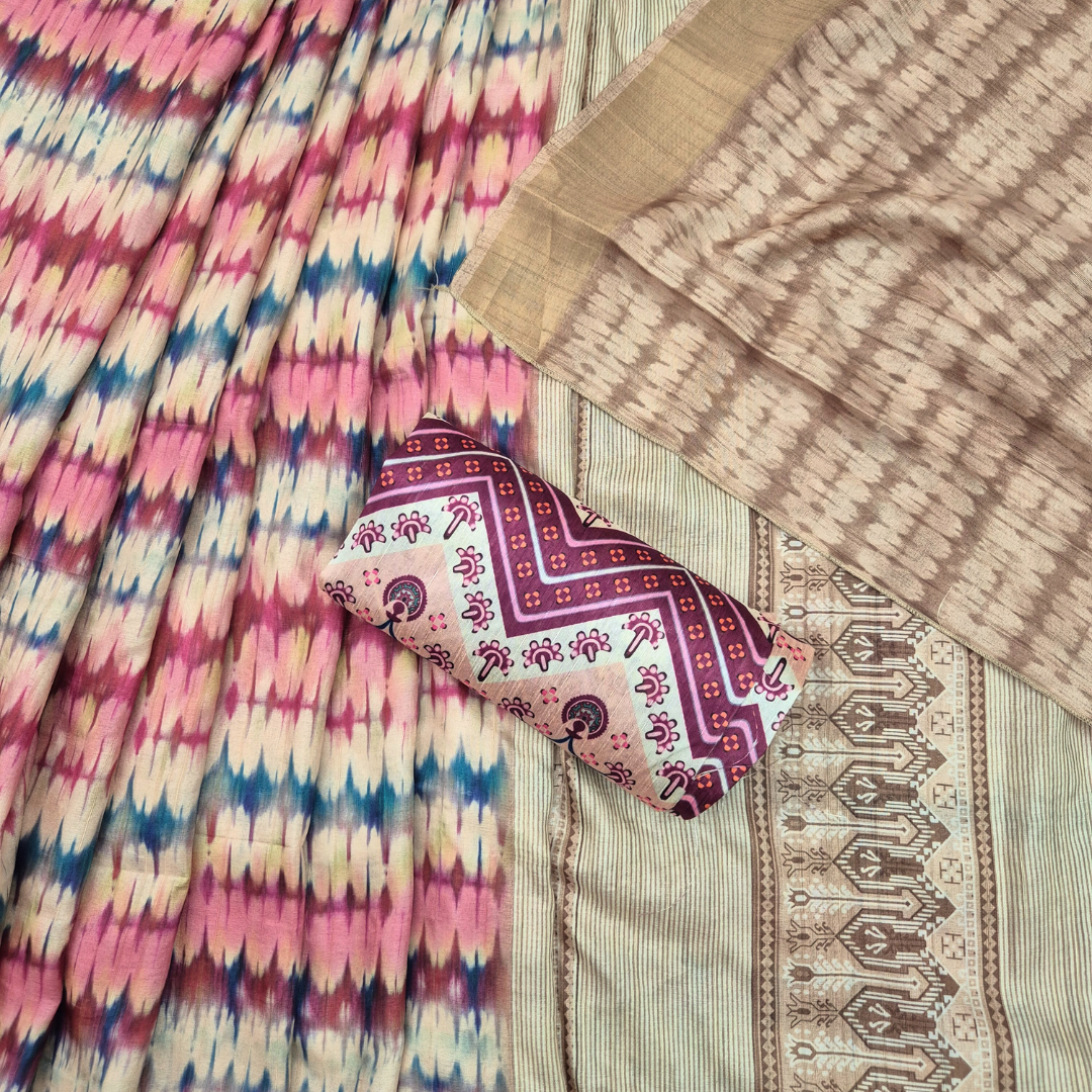 Satrangi Atrangi - Multicolor Premium Gicha Silk Saree for Women