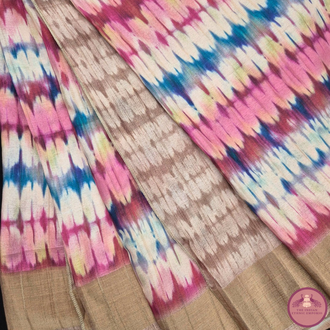 Satrangi Atrangi - Multicolor Premium Gicha Silk Saree for Women