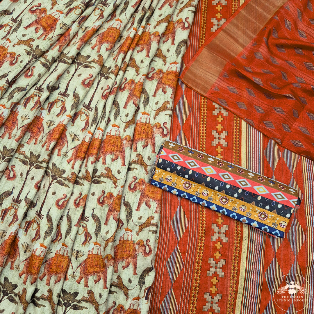 Satrangi Atrangi - Heritage Elegance Premium Gicha Silk Saree for Women