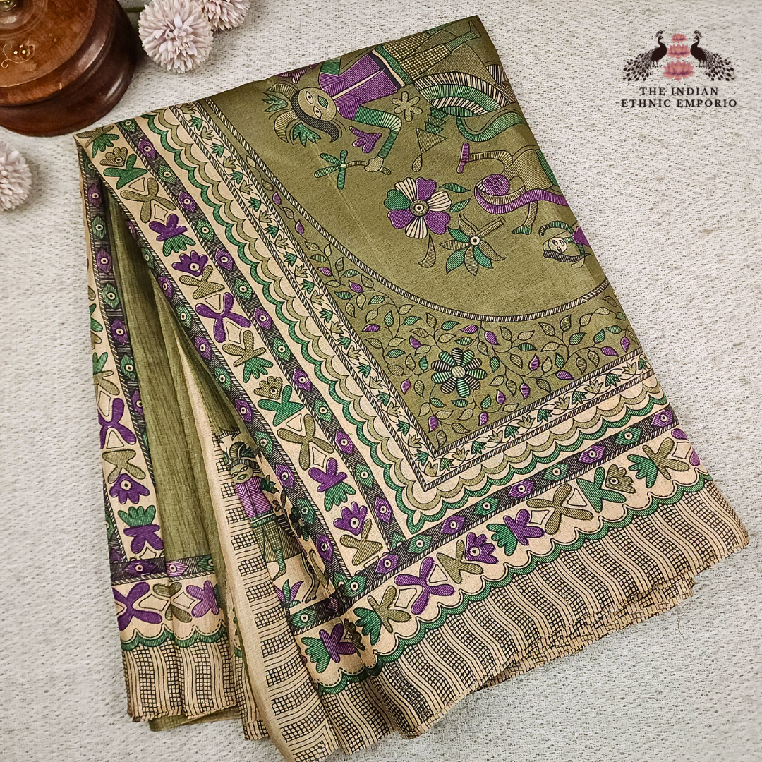 Madhubani Sarees - MITHLA PARIVAR- Organic Silk Sarees