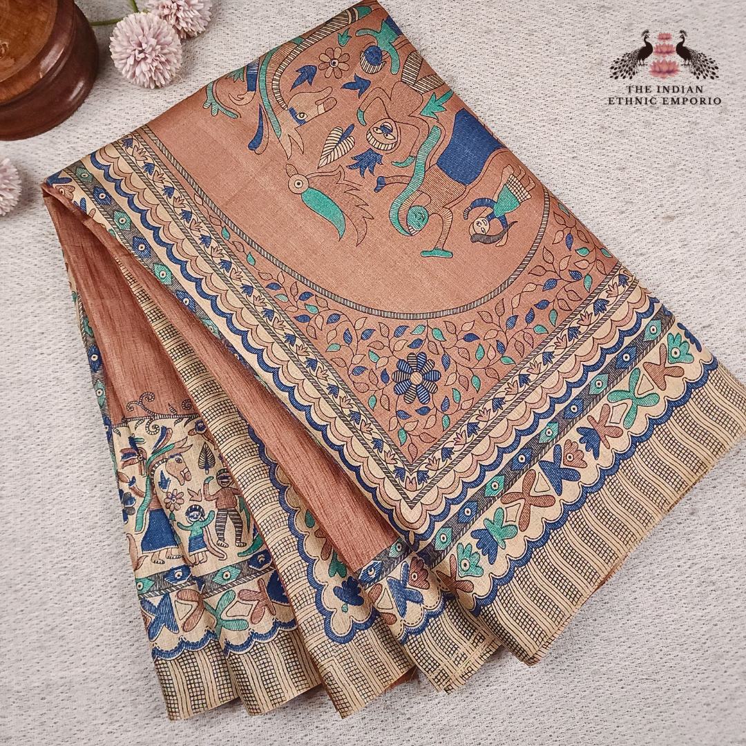 Madhubani Sarees - MITHLA PARIVAR- Organic Silk Sarees