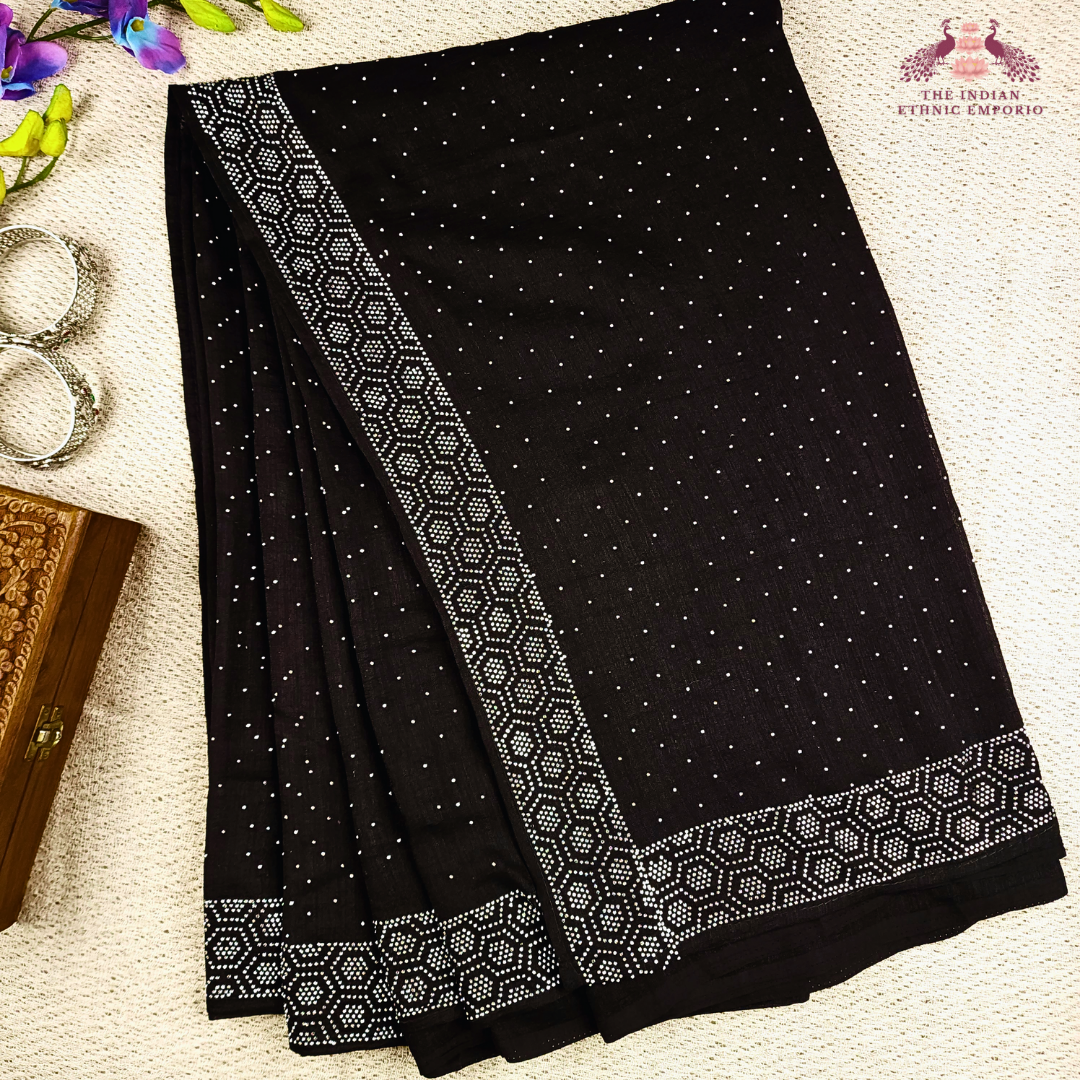 Raw Silk Swarovski Sarees