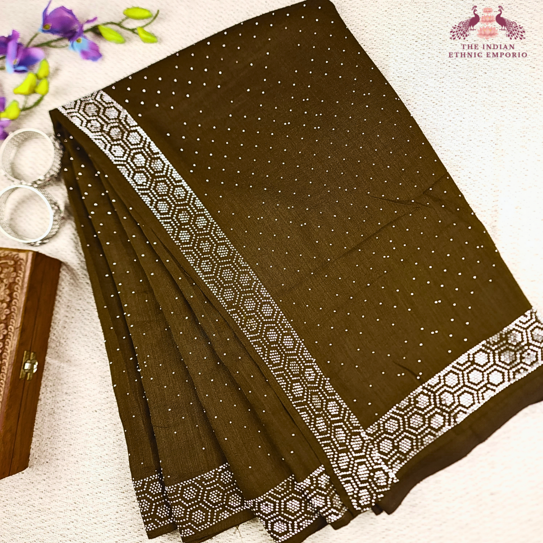 Raw Silk Swarovski Sarees