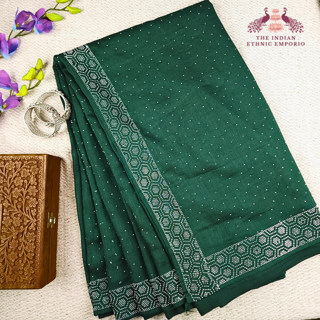 Raw Silk Swarovski Sarees