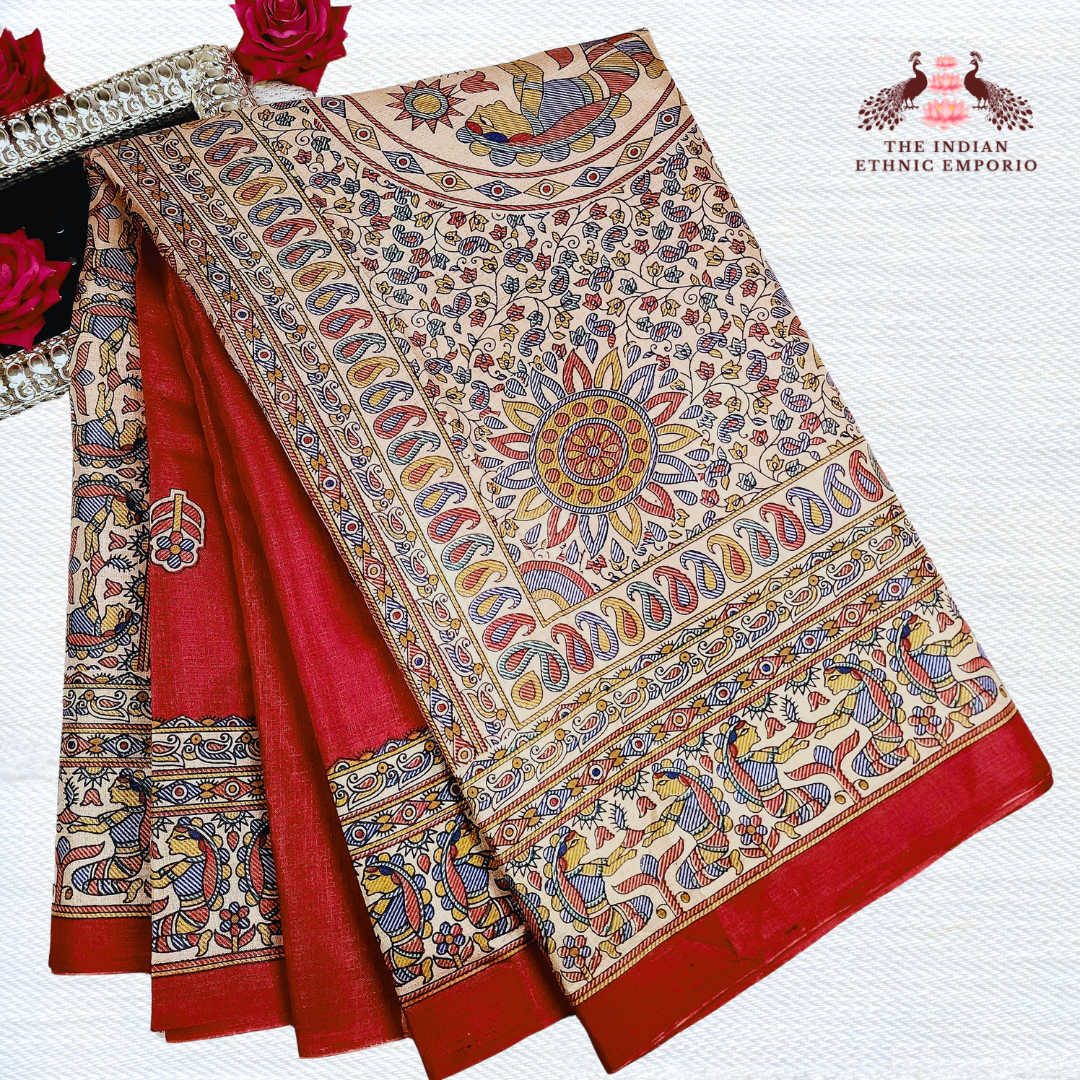 Madhubani Sarees - MITHLA VIVAH - Organic Silk Sarees