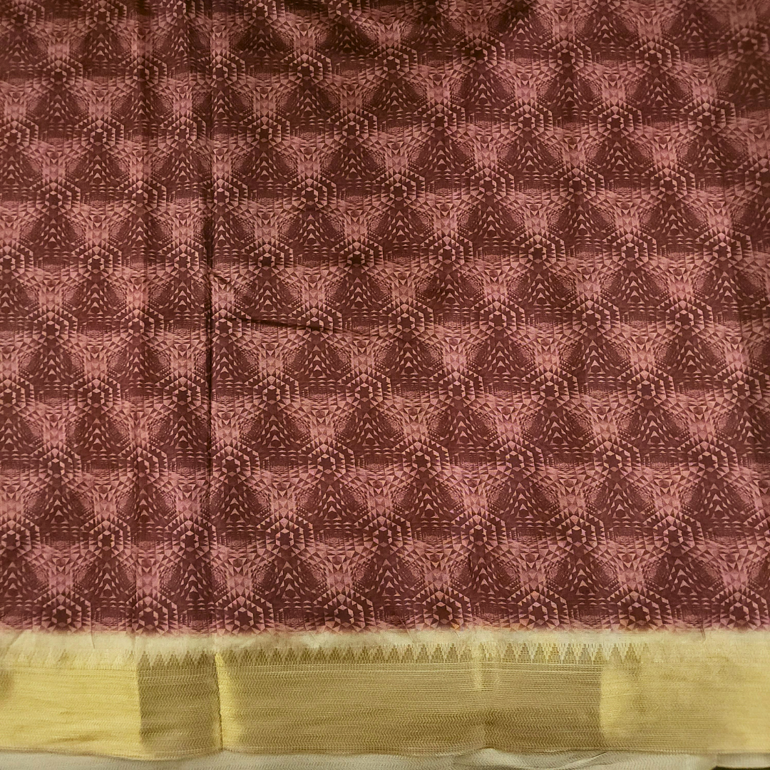 Beige color Tussar Silk Pichwai Saree from Pichwai Palette Collection - SAADGI
