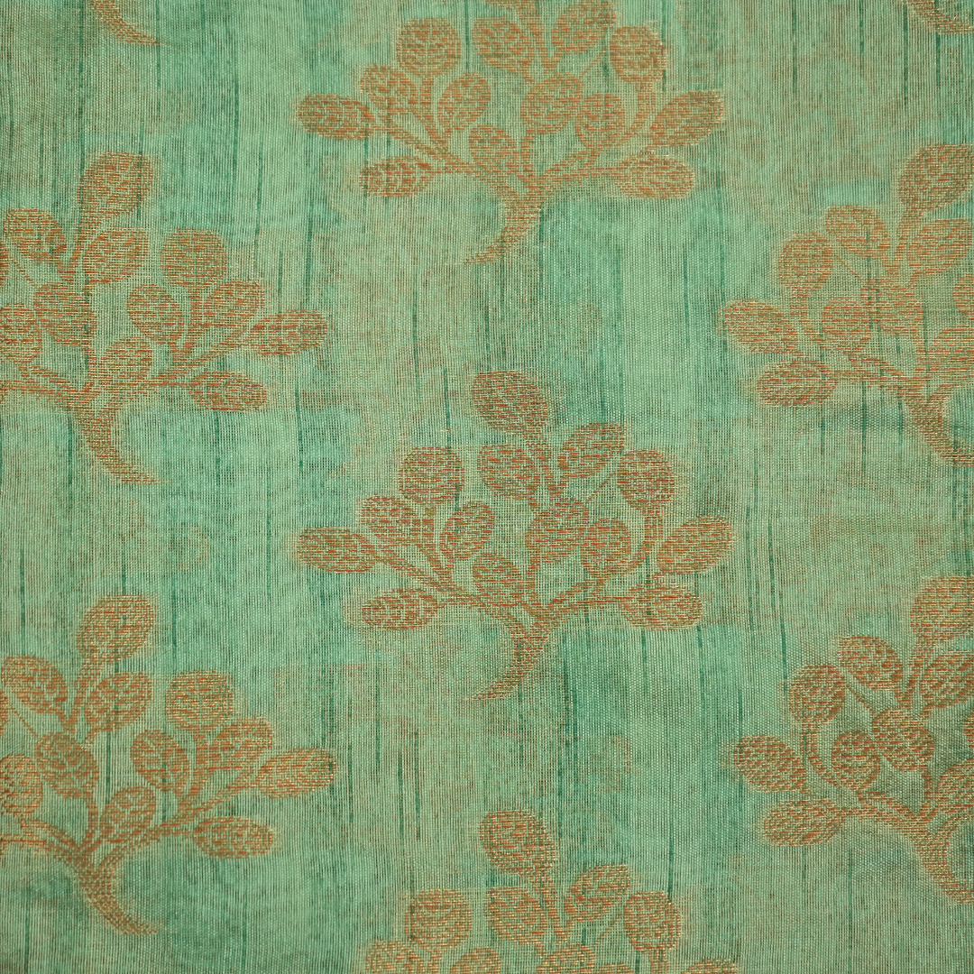 Komal Resham- Blue color banarasi Silk Saree with zari weaving with Floral Border for women