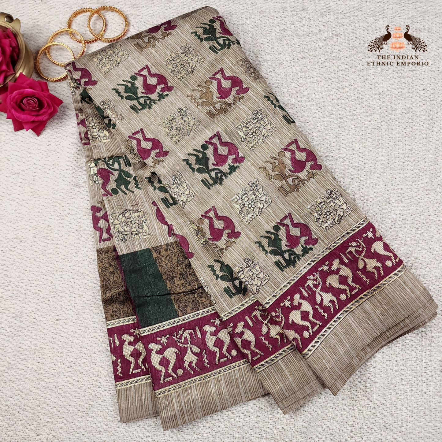 Tribal Print Organic Saree