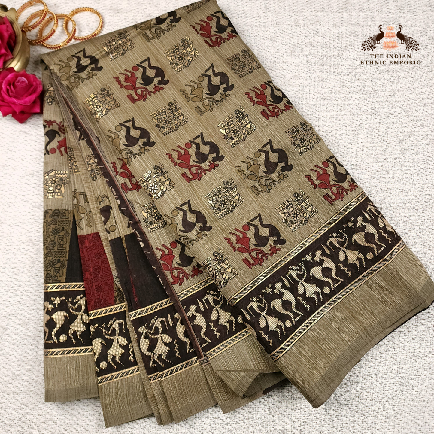 Tribal Print Organic Saree