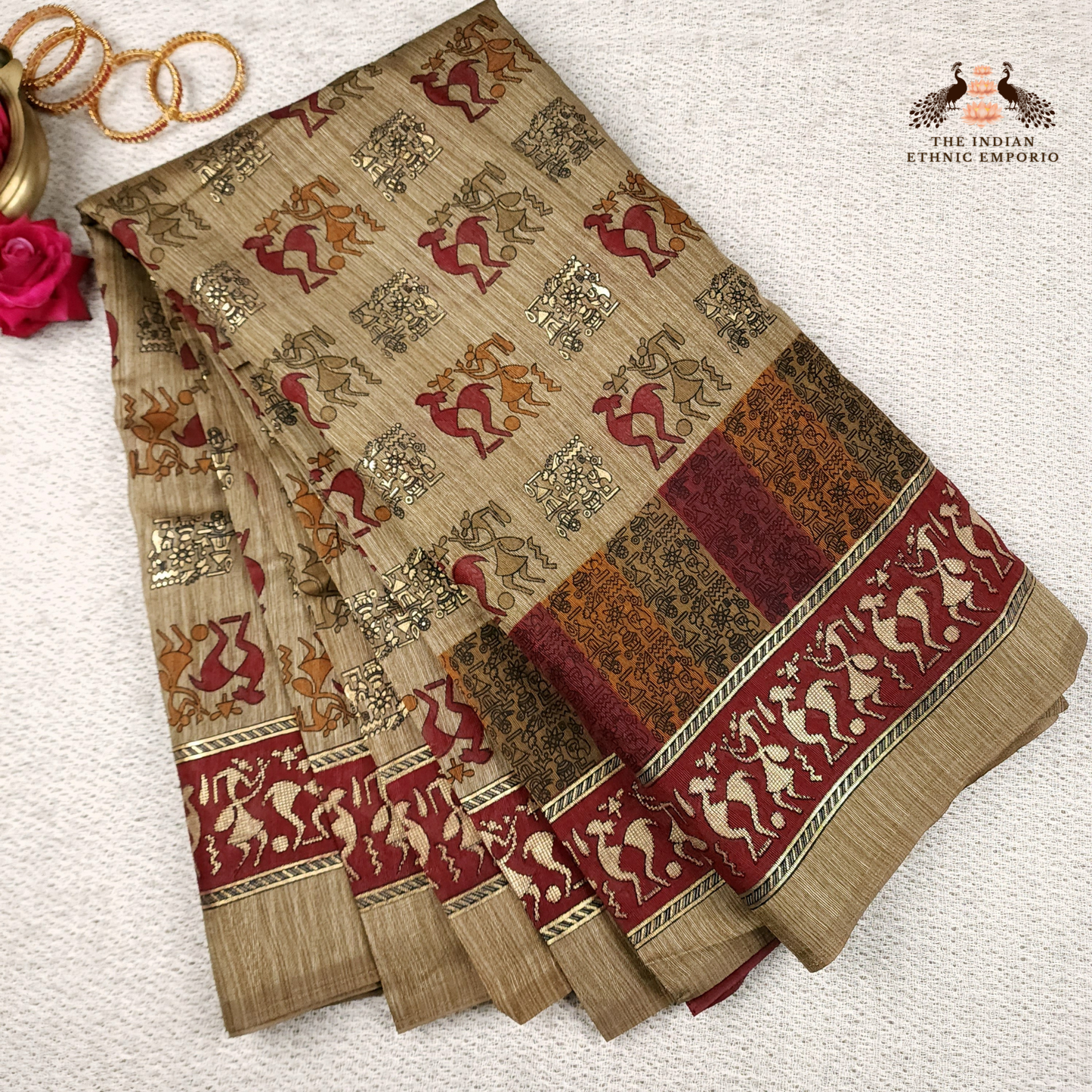 Tribal Print Organic Saree