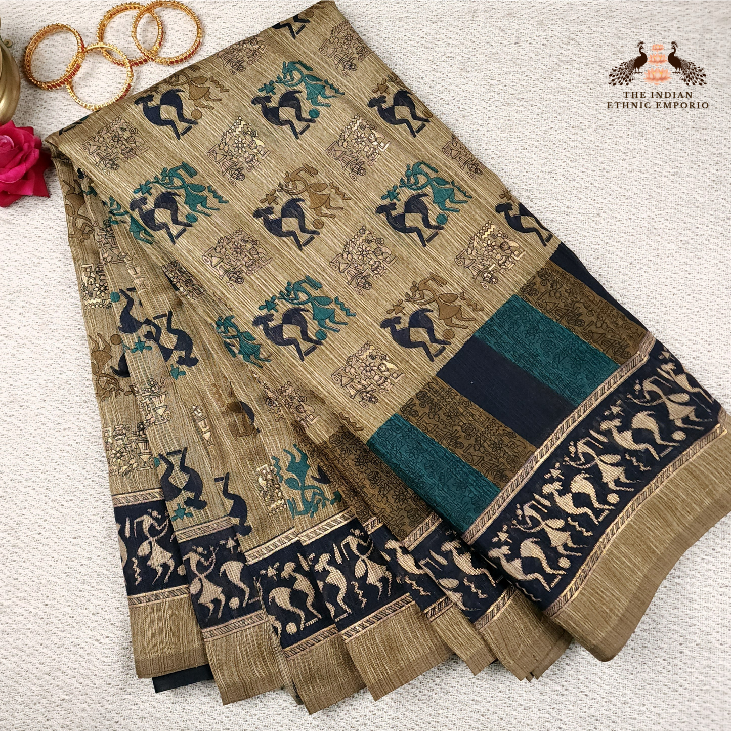 Tribal Print Organic Saree