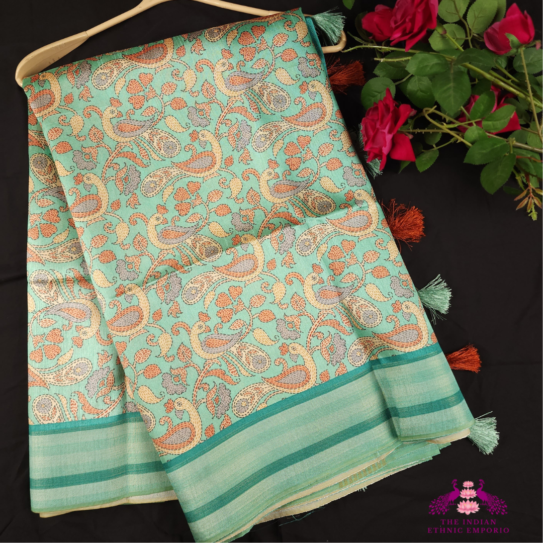 Tussar Silk Meenakari saree