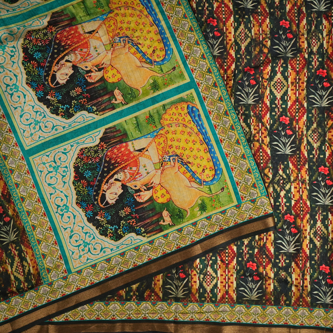 BEGUM BAGH – Banarasi Tissue Sarees in Grey & Pistachio Green | Regal & Lightweight