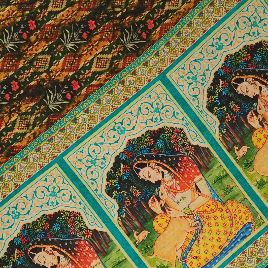 BEGUM BAGH – Banarasi Tissue Sarees in Grey & Pistachio Green | Regal & Lightweight