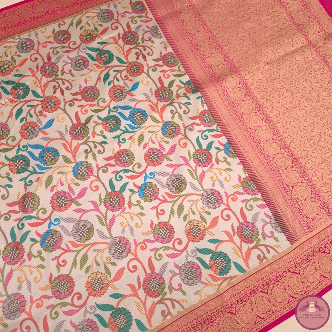 Gulabo Collection – Light Grey with Floral Prints for Women