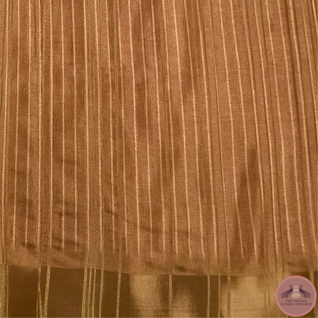 Mustard Color Gicha Silk Printed Saree From 'Gicha Glory' Collection- Pattern Play