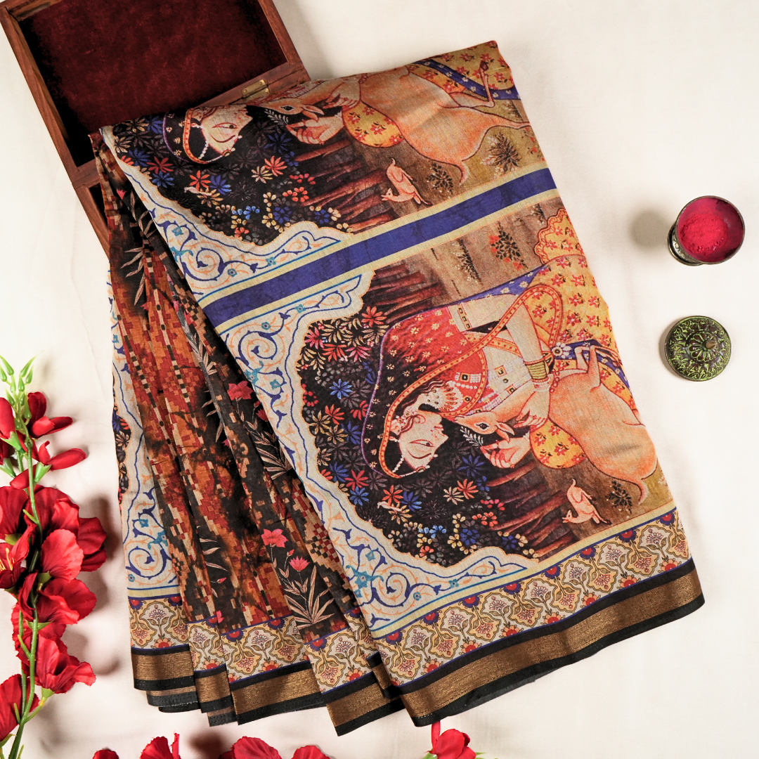 BEGUM BAGH – Banarasi Tissue Sarees in Grey & Pistachio Green | Regal & Lightweight