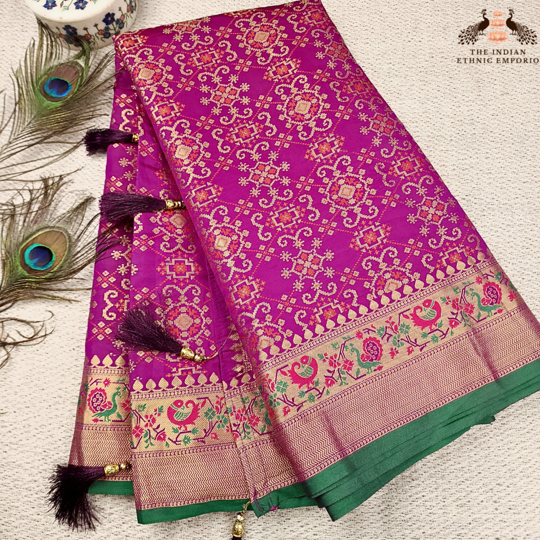 Katan Silk Sarees with Zari Weaving