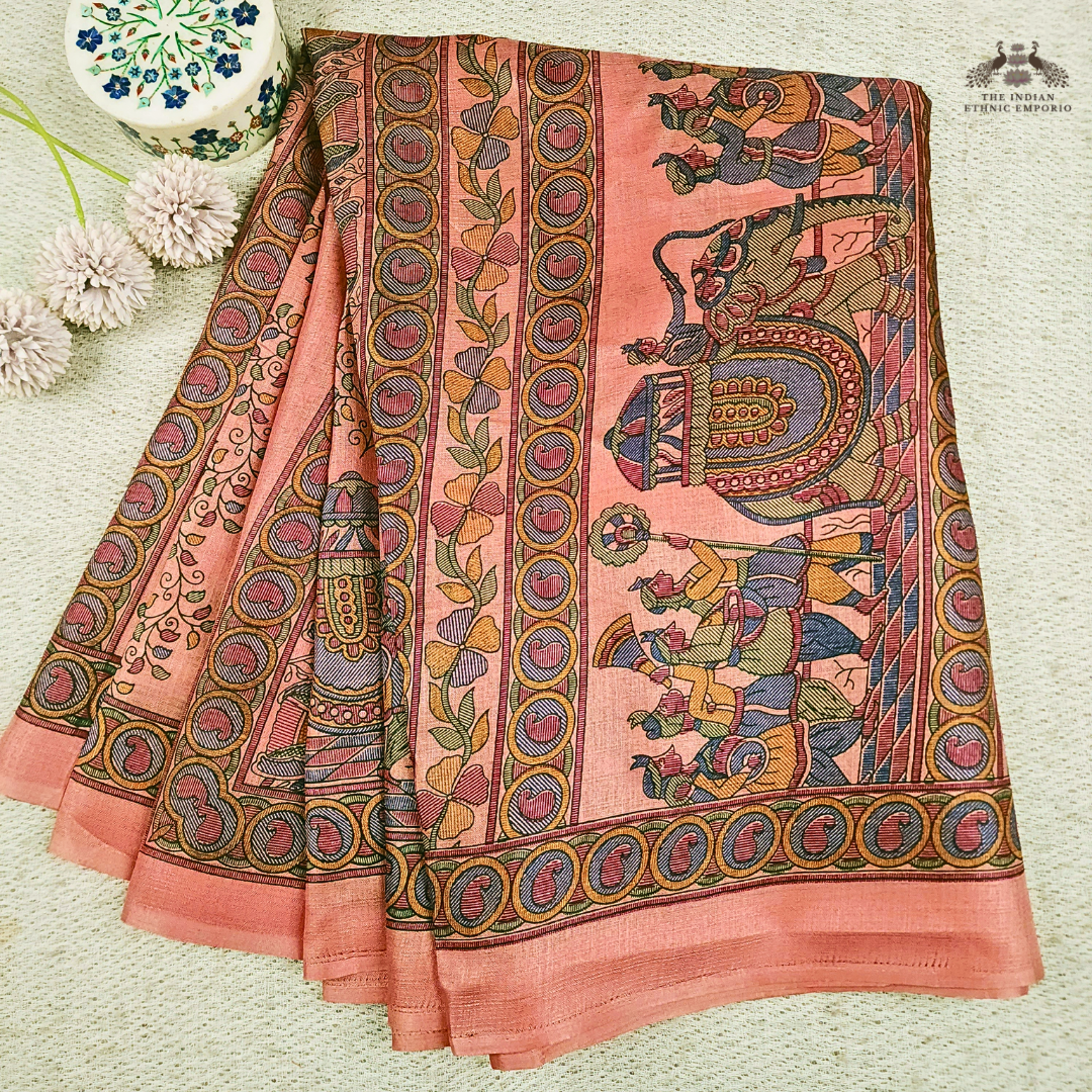 Madhubani Sarees - Mithla Baraat - Organic Silk Sarees