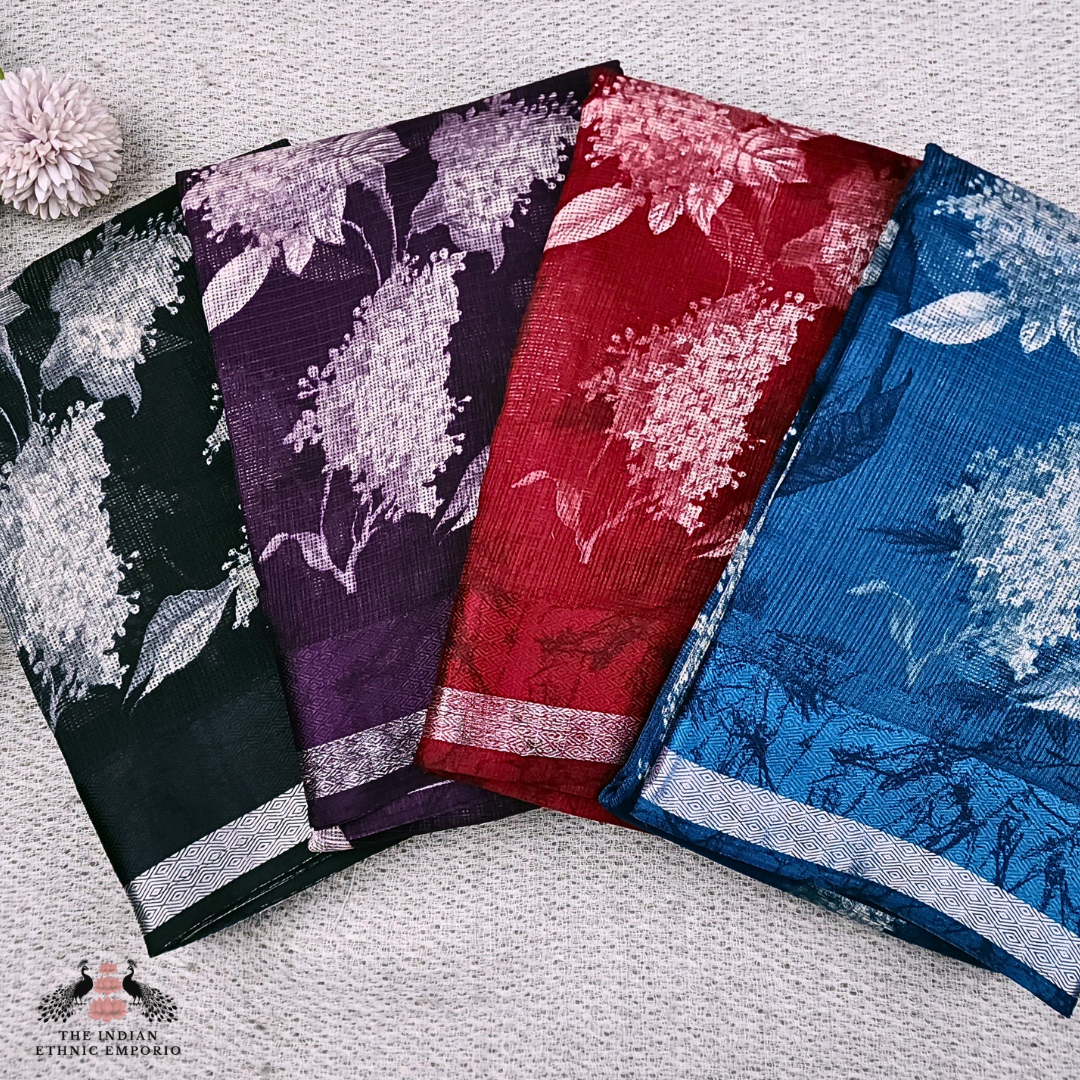 Kota Cotton Printed Sarees