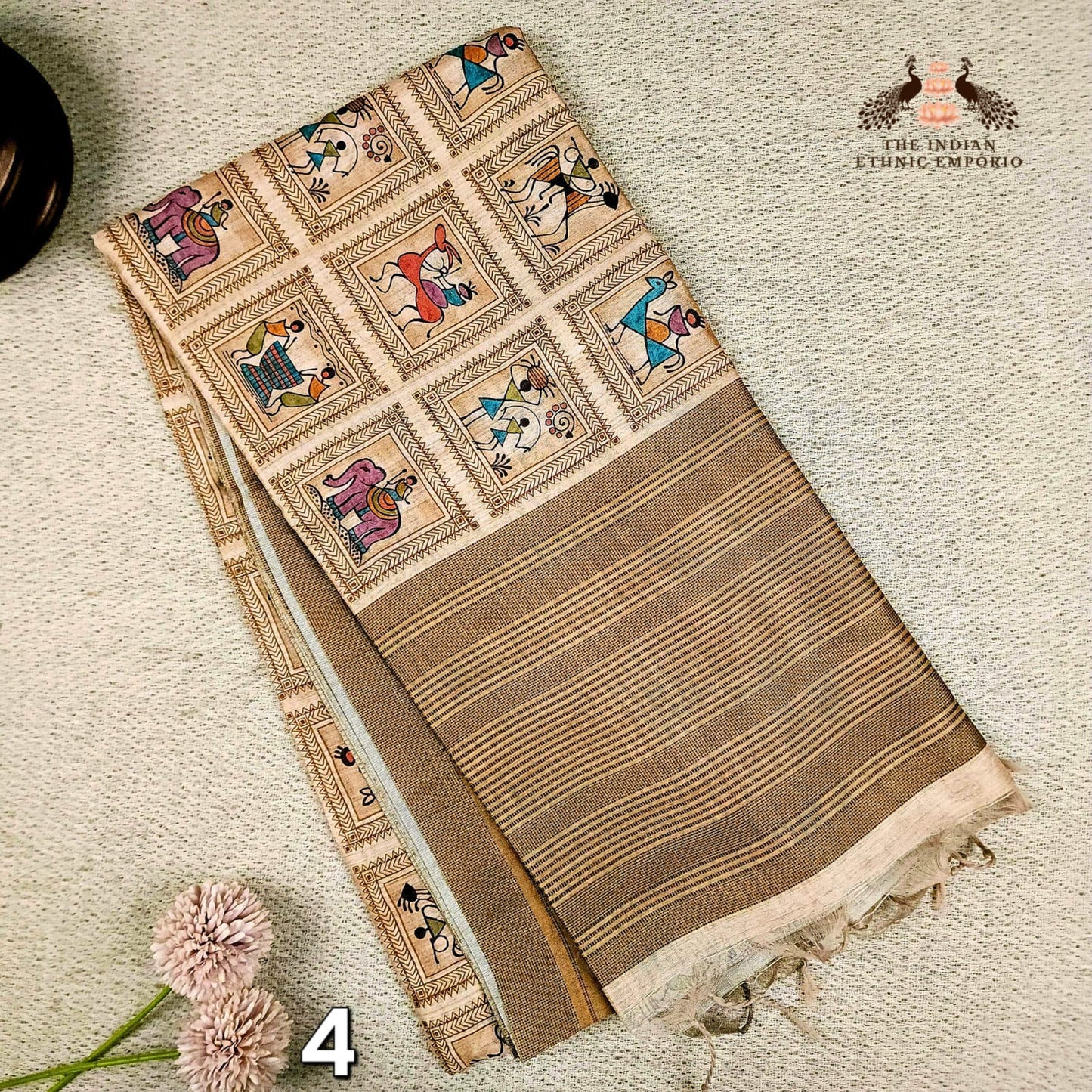Tribal Print Bhagalpuri Silk Sarees