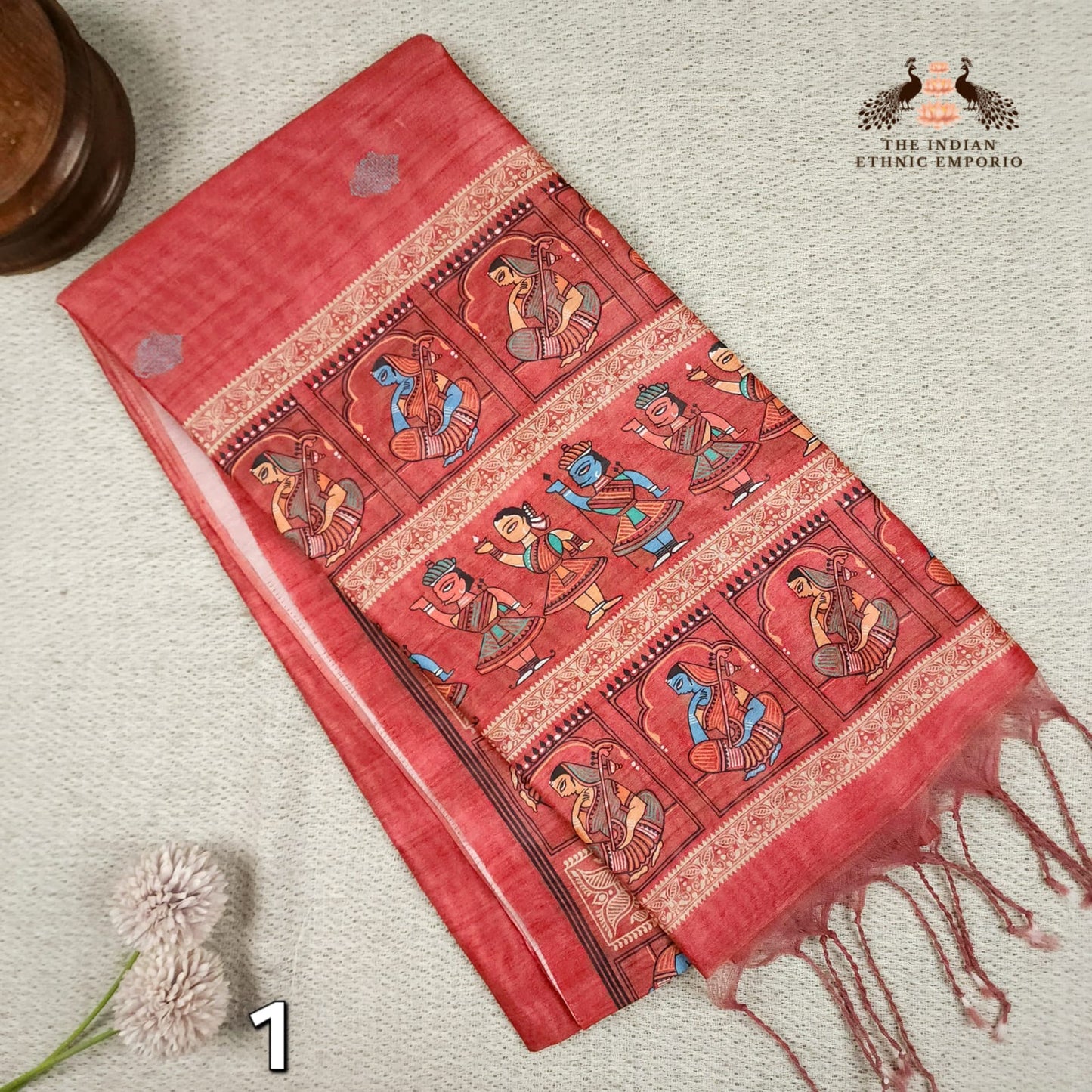 Tribal Print Bhagalpuri Silk Sarees