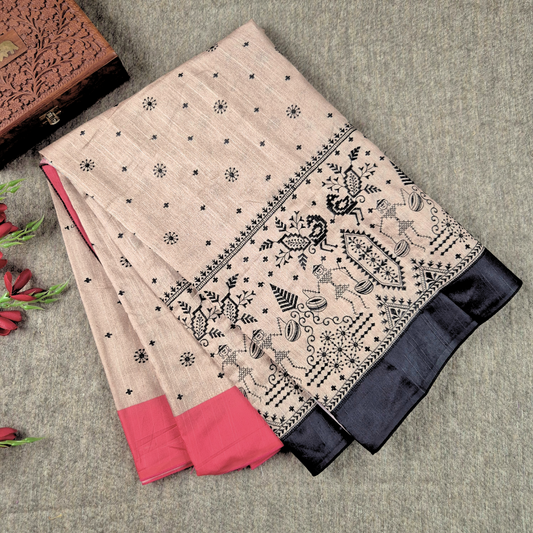 The Warli Weaves - D3 saree for Women | The Indian Ethnic Emporio