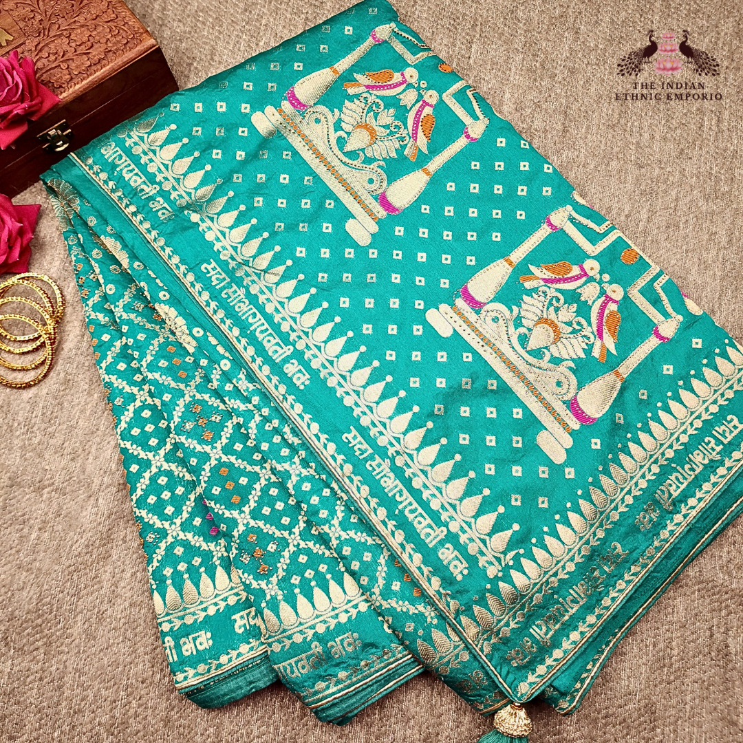 Sada Saubhagyavati Bhava - Pure silk Bandhani Sarees