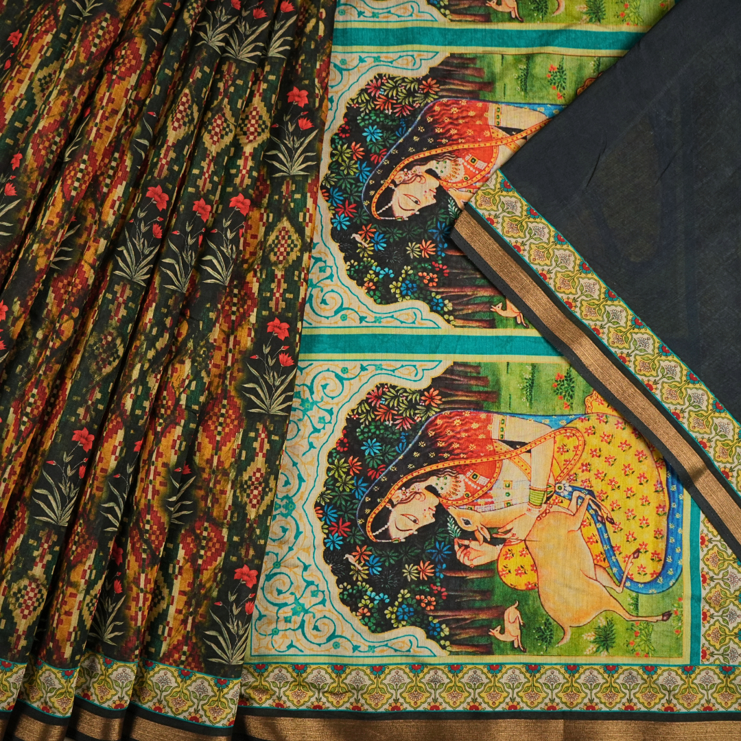 BEGUM BAGH – Banarasi Tissue Sarees in Grey & Pistachio Green | Regal & Lightweight